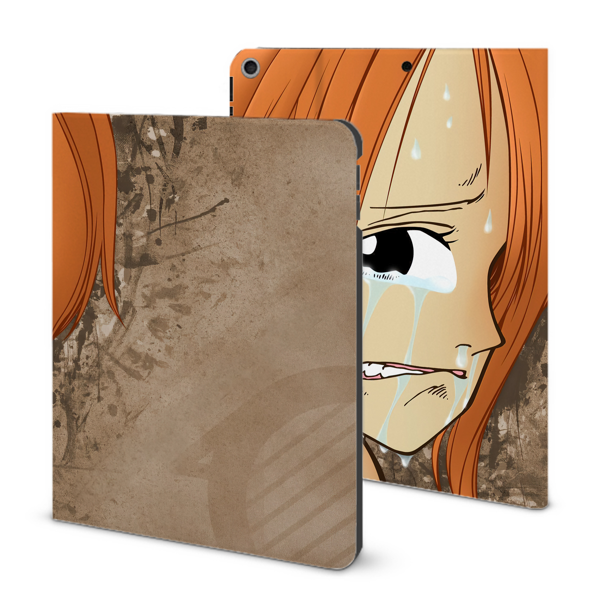 （画像用） ワンピース ONE PIECE IPad ケース ブック型 PUレザー TPU 耐衝撃 軽量 薄型 ペン収納なし 全面保護 IPad 各モデル対応